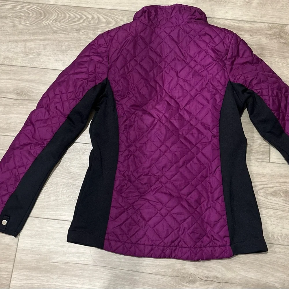 The North Face Magenta and Black Quilted Jacket - Picture 3 of 4